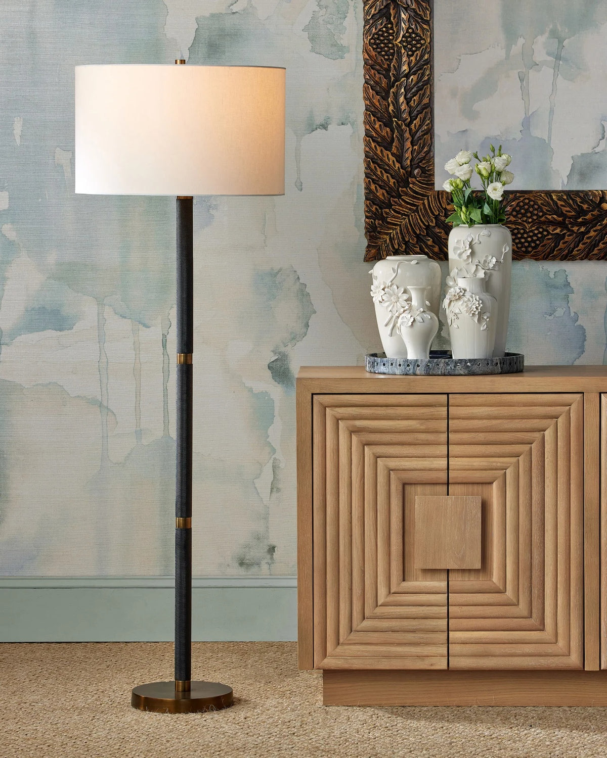 Gavin Black Floor Lamp - view 6