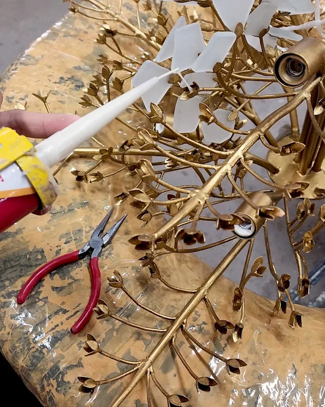 Fiorella Gold Chandelier angle 7