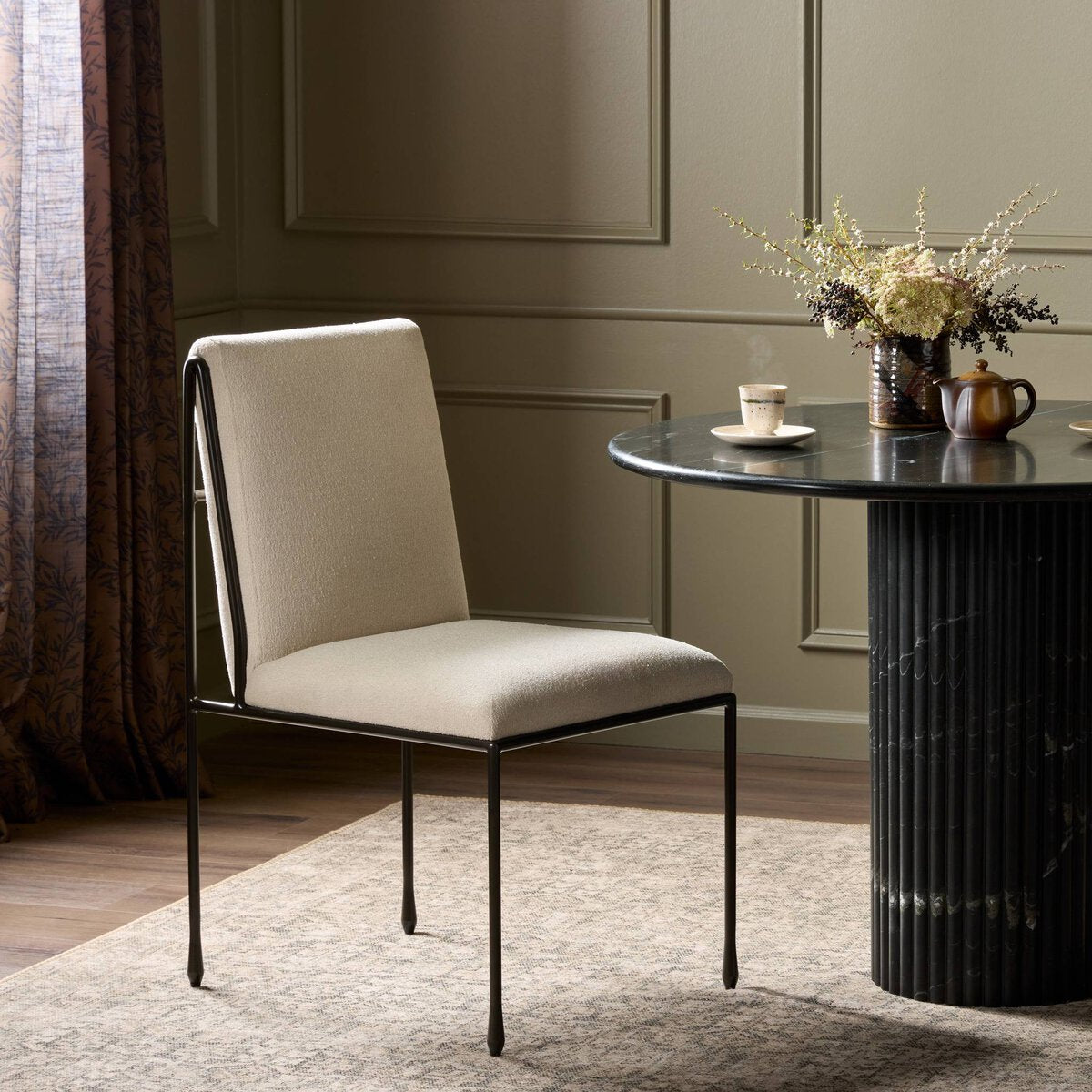 Decker Dining Chair - Crypton Wayfarer Snow - lifestyle view