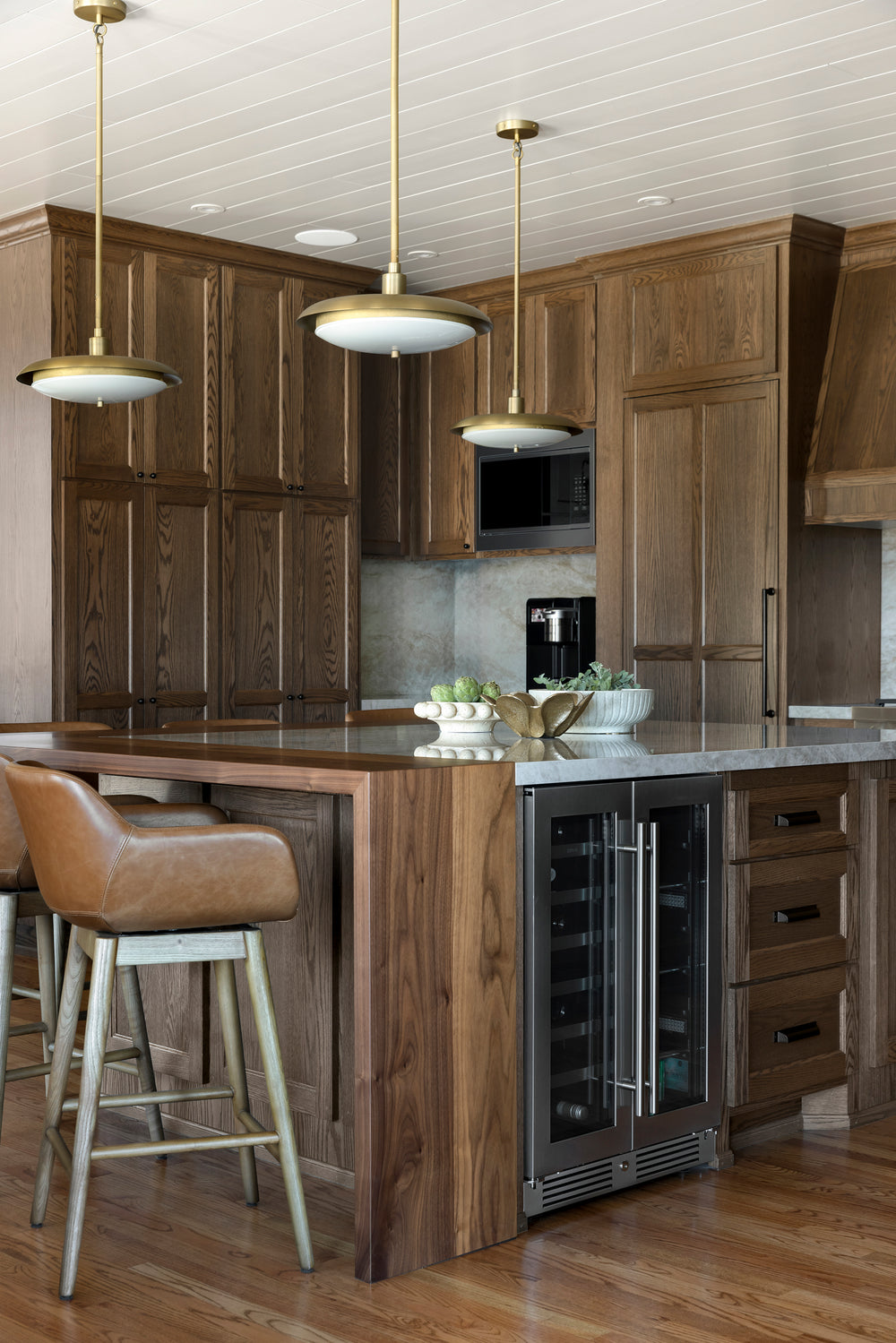 Double Walnut Waterfall Countertop