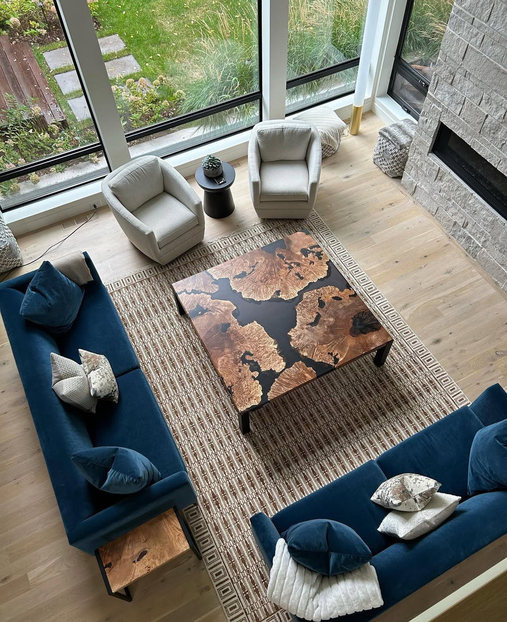 Maple Burl + Resin Coffee Table