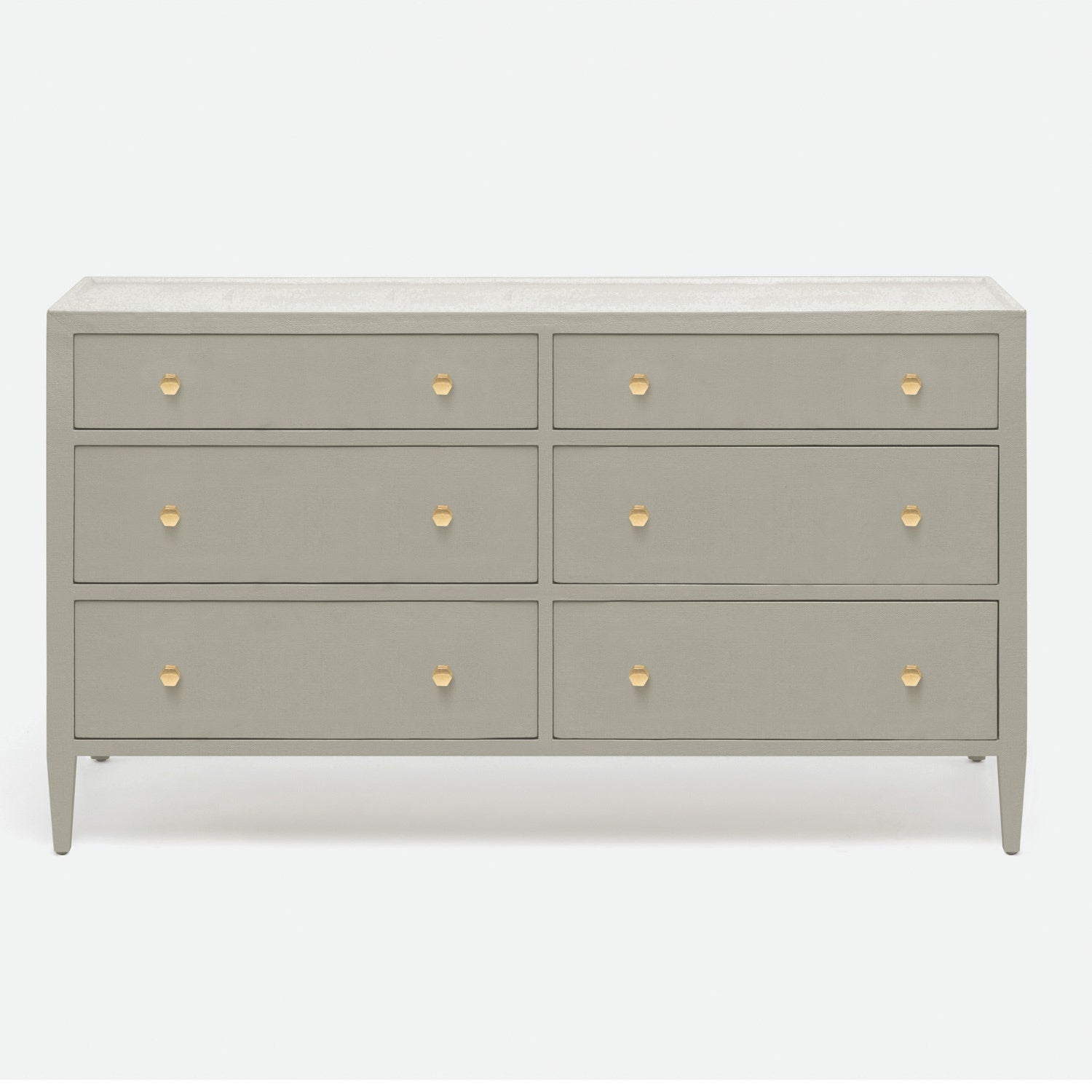 Jarvis Faux Belgian Linen Dresser in Graphite