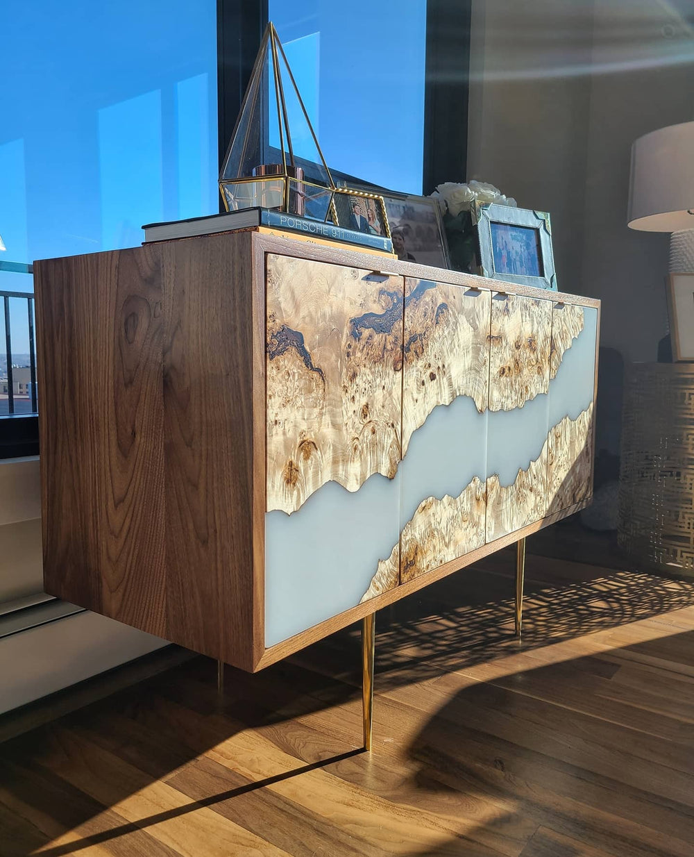 Mappa Burl + Walnut Sideboard